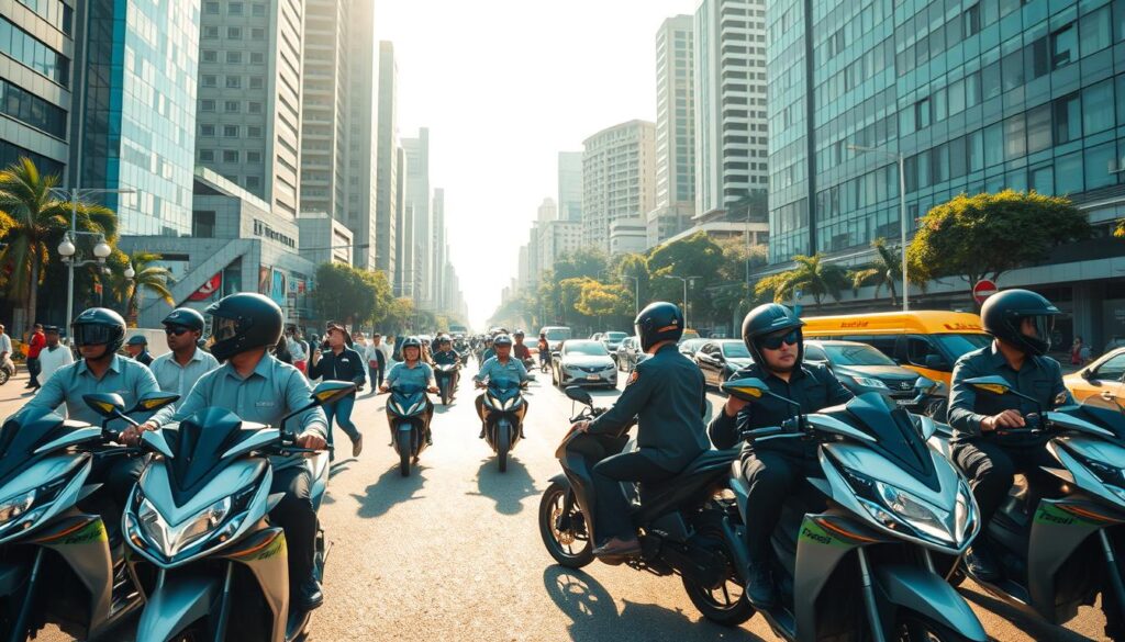 penggunaan ojek listrik